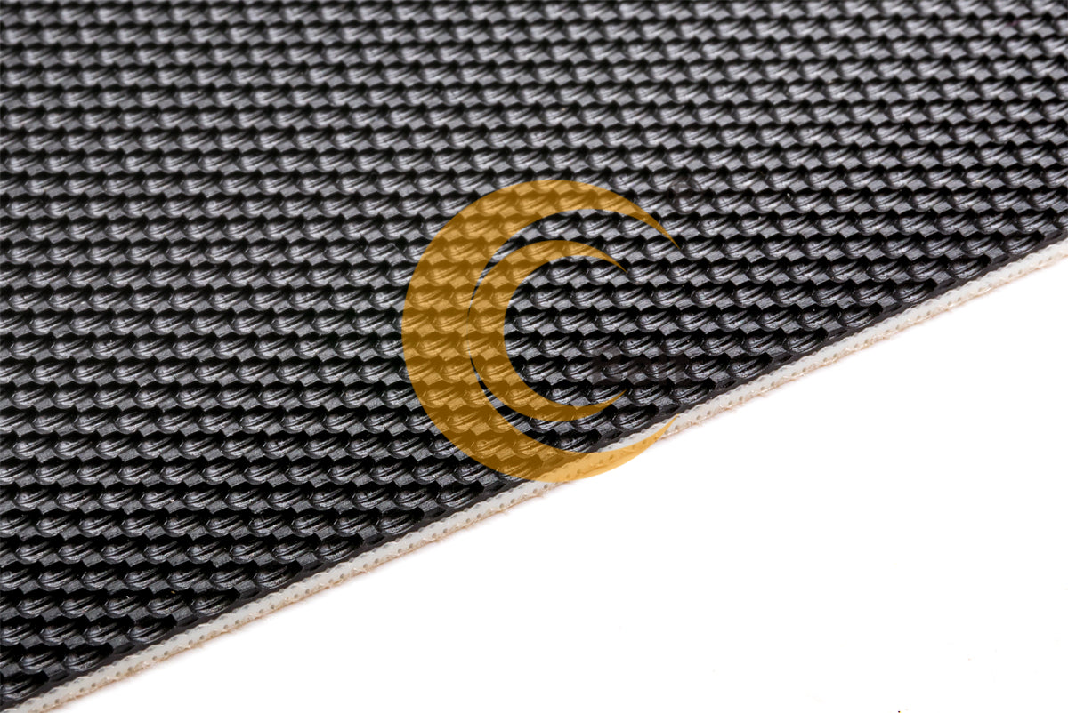 2,3 mm Laufbandgurt mit verbesserter Haltbarkeit, geringem Geräusch, antistatisch, Golf-Oberflächenmuster #ESS80/2:0+1.0G/2.3B/AS