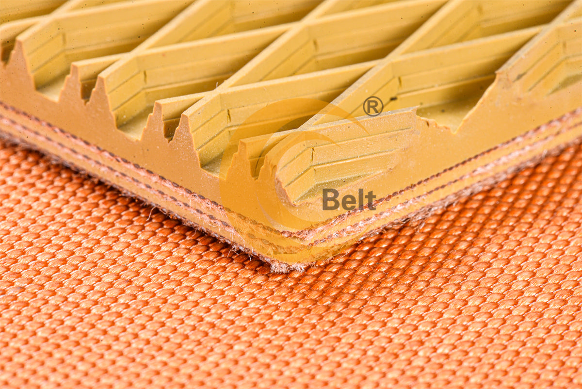 Cinta transportadora de goma ligera resistente al frío para transporte inclinado #EP450/3:0+5.0RH/8.0TAN