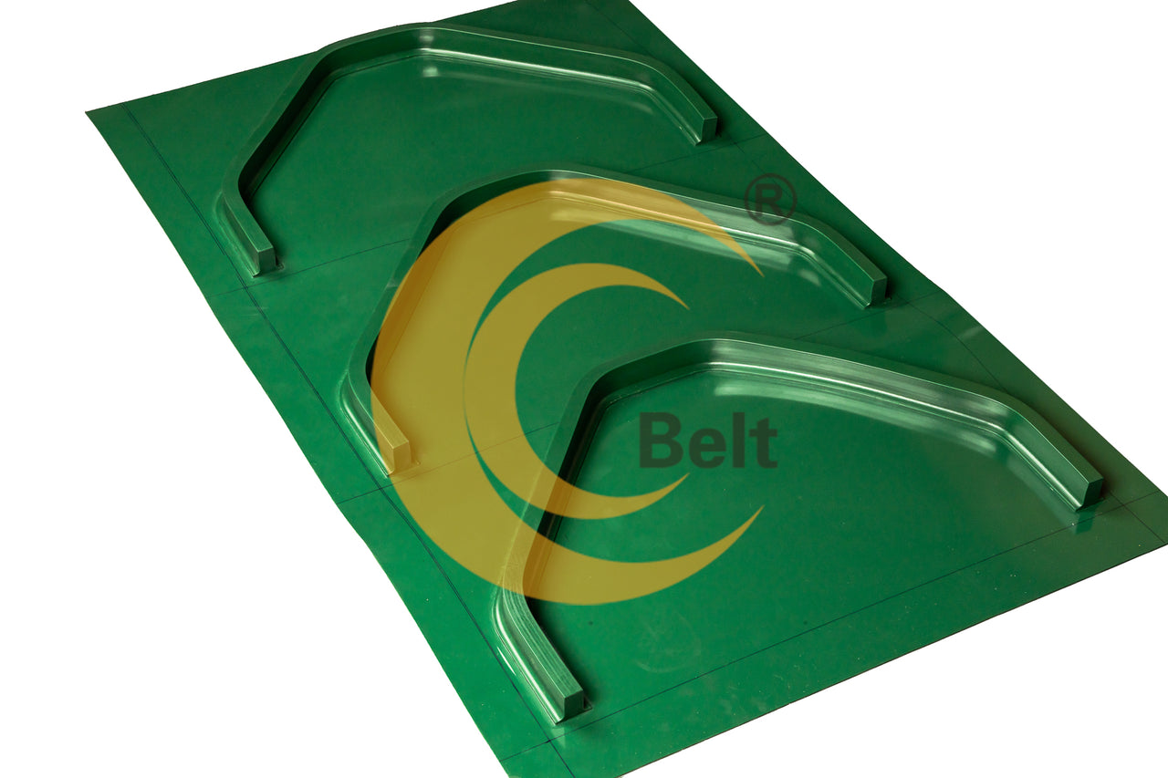 PVC Conveyor Belt with Herringbone Profiles for Olive Harvesting and Processing