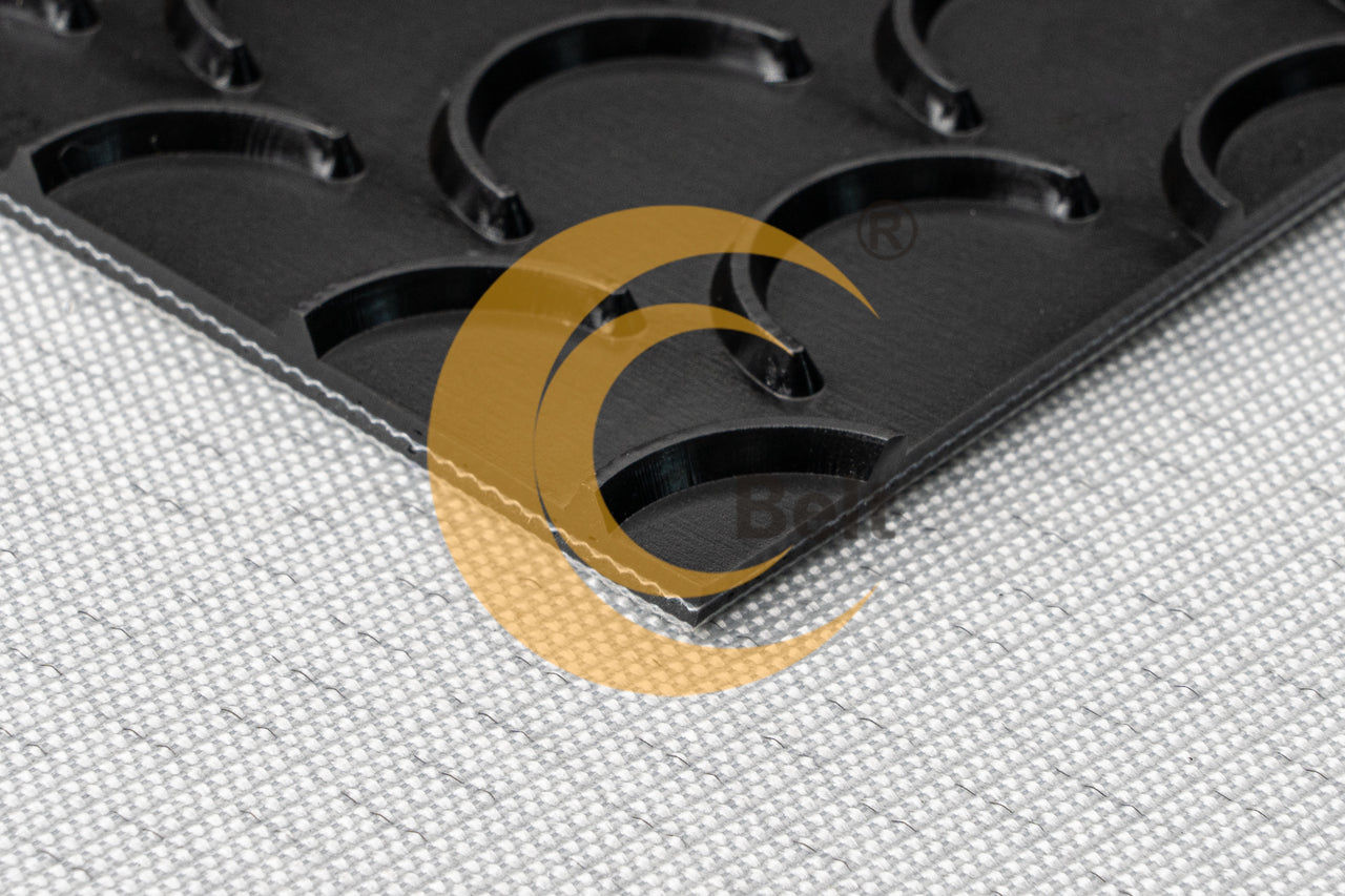 PVC Anti-Static Food Grade Conveyor Belt with Crescent Profile for Agricultural Inclided Conveying