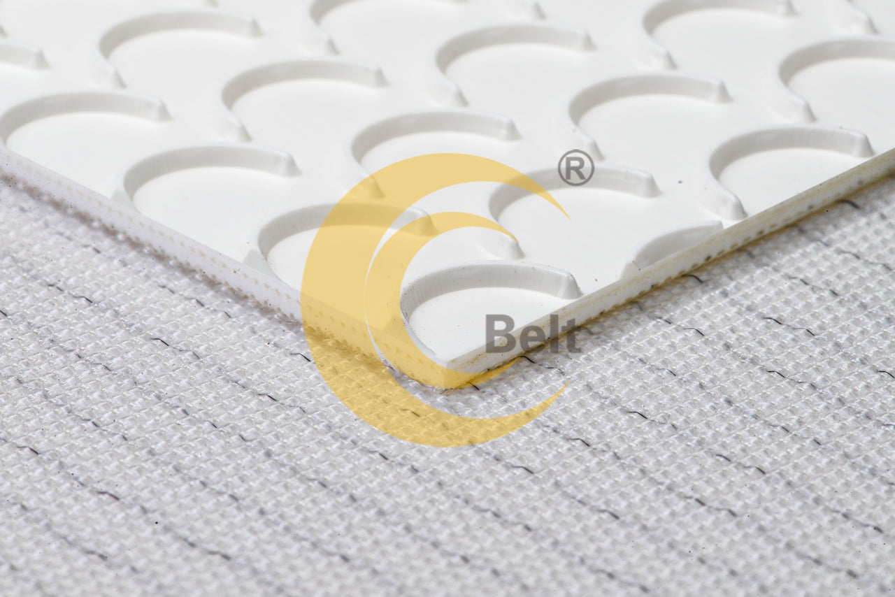 PVC Anti-Static Food Grade Conveyor Belt with Crescent Profile for Agricultural Inclided Conveying