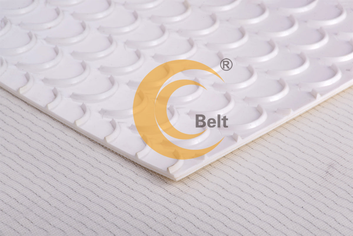 PVC Anti-Static Food Grade Conveyor Belt with Crescent Profile for Agricultural Inclided Conveying
