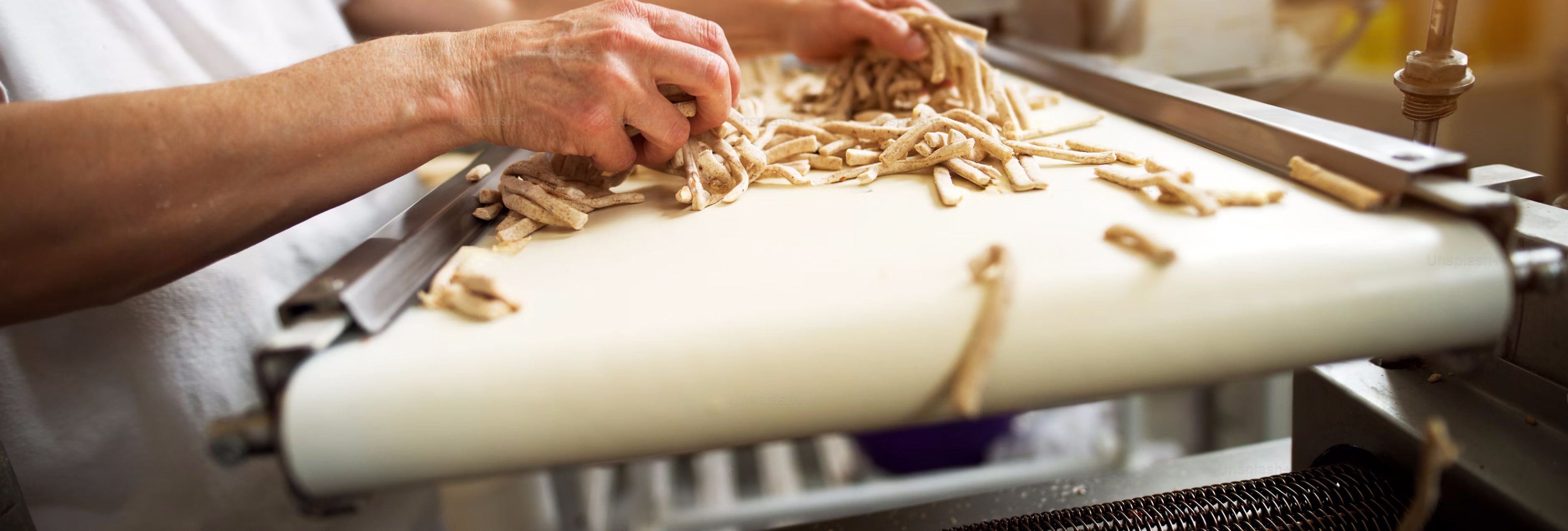 white food conveyor belt
